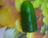A picture of step 1 of Cucumber salad.