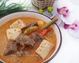 Foto langkah ke 5 dari resep Daging sapi & tahu masak santan.