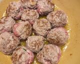 A picture of step 2 of M n Ms! Mushrooms and meatballs!.