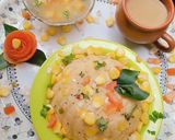 A picture of step 8 of Sweetcorn veg upma and Sweetcorn soup.