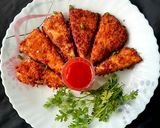 A picture of step 4 of Triangle Carrot Nuggets.
