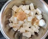 A picture of step 1 of Sauteed creamy paneer.
