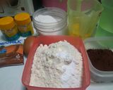 Foto langkah ke 1 dari resep Brownies Kukus Lapis Coklat,1 Telur super moist.