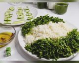 A picture of step 1 of Green White Green rice #oct1strush.