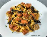 Foto del paso 10 de la receta Spaghetti con chistorra y trompeta negra