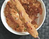 A picture of step 9 of Seekh kabab.