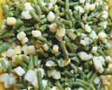 A picture of step 2 of Pesto Lasagna with Potatoes and Green Beans.