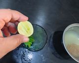 A picture of step 1 of Mousambi Mint Mocktail.