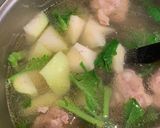 Hình bước làm 1 của món Canh Green Kohlrabi hầm xương