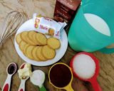 A picture of step 1 of Chocolate Biscuits Pudding.