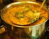 A picture of step 6 of Sambar with raw figs.