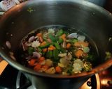 A picture of step 2 of Baked quinoa rissotto with mushroom sauce and assorted veggies.