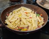 A picture of step 8 of Pasta in White Sauce.