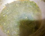 A picture of step 1 of Palak gosht.