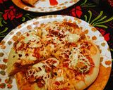 वेजी फ्राई कुलचा पिज़्ज़ा (veggie fry kulcha pizza recipe in Hindi) रेसिपी चरण 5 फोटो