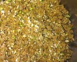 A picture of step 3 of Besan ladoo.