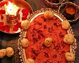 A picture of step 5 of Makhana Rose Halwa.