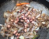 A picture of step 1 of Prawns biryani.