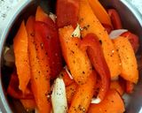 A picture of step 3 of My Roast Carrots Onion and sweet Pepper.