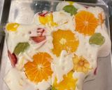 A picture of step 4 of Fruits Yogurt Cake - Bánh Noel.