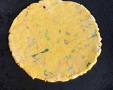 A picture of step 4 of Soft Makai Rotla Loaded With Veggies (Serve With Green Garlic Chutney & jaggery).