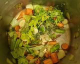 A picture of step 4 of Vegetable broth with noodles and vegetables (Vegetable Ramen Bowl).