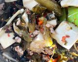 รูปขั้นตอนการทำที่ 2 ของ เต้าหู้แคระผัดหมูสับกิมจิยูนนาน 🌶️🧄