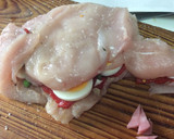 Foto del paso 2 de la receta: Medallones de pollo rellenos🍗🌶🥚