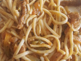 Pastas con cerdo