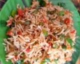 A picture of step 5 of Tangy and tasty Vegetable fried rice with leftover rice.