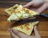 Foto langkah ke 5 dari resep Croque Monsieur (Roti panggang keju Prancis).