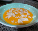 Foto del paso 3 de la receta: Crema de calabaza con mollitas de rape y arroz blanco