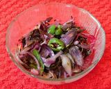 A picture of step 6 of Cilantro pachadi, onion pachadi with Curd.