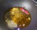 A picture of step 2 of Matar Ke Chole.