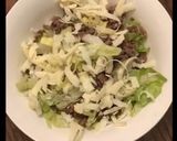 A picture of step 3 of Big Mac salad.