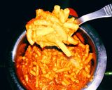 गुजराती स्टाइल सेव टमाटर की सब्जी रेसिपी चरण 3 फोटो