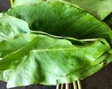 A picture of step 1 of Alvi Pattarveliya Patra - Authentic Gujarati Snack - Colocasia Leaves Steamed Rolls.