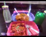 A picture of step 20 of Veg Manchurian and chow mein.