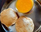 A picture of step 3 of Aamras Puri.
