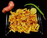 A picture of step 4 of Sweet potato french fries.