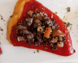 Foto del paso 7 de la receta: Pimientos piquillo rellenos de provolone con morcilla y manzana