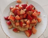 Hình bước làm 3 của món Bánh dâu Tây lạnh (nướng nckd)🍓🍰🍯