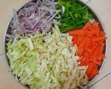 A picture of step 1 of Veg shawarma famous in middle east country.