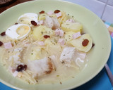 Foto del paso 1 de la receta: Sopa de fideos con merluza, pavo, huevo duro y patata