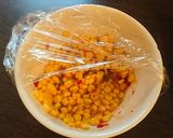 A picture of step 2 of Paprika chicken burgers with sweetcorn relish.