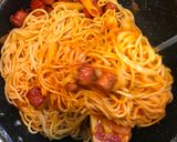 A picture of step 4 of Spaghetti and Sausage stew.