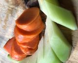 Foto langkah ke 2 dari resep Mpasi 6month tepung beras merah mix wortel dan labu siam with ub.