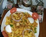 A picture of step 11 of Tikka macroni.