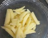 A picture of step 1 of Garlic honey chilli potato.