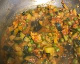 A picture of step 4 of Zucchini mutter mel.